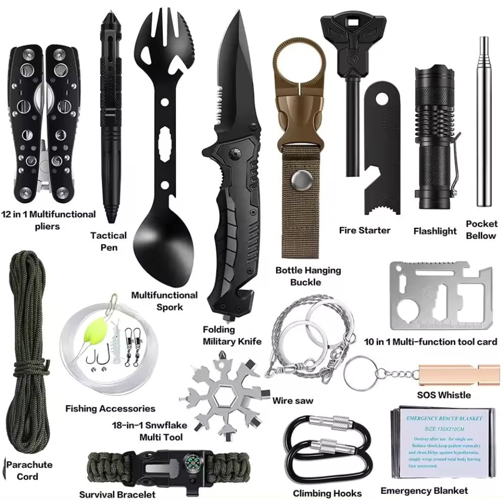31 in 1 Outdoor Emergency Survival Gear Kit Camping Tactical Tools